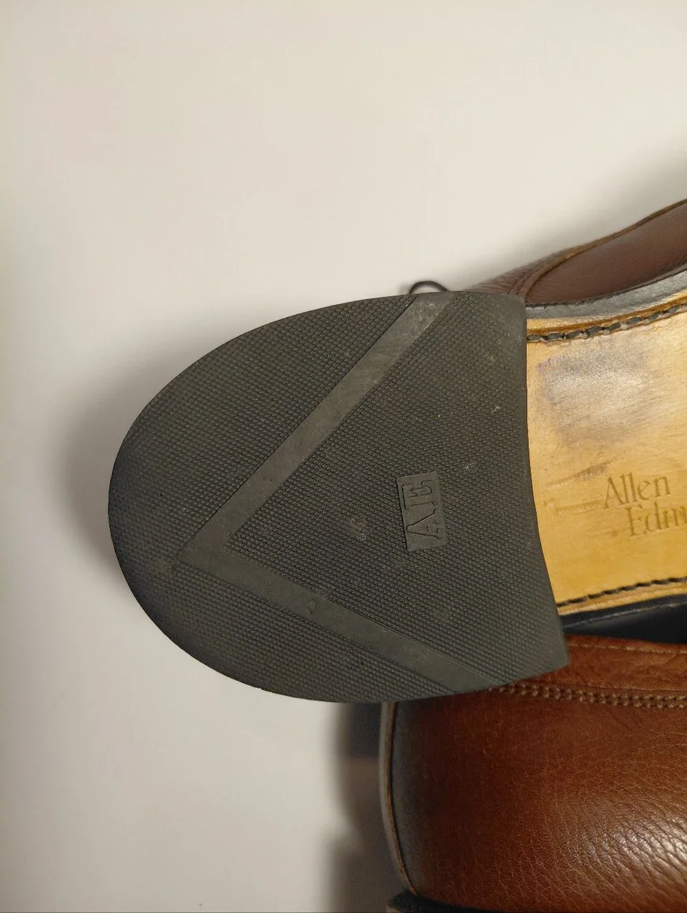 Allen Edmonds Brown Leather Split-Toe Derby Dress Shoes